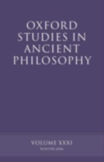Oxford studies in ancient philosophy
