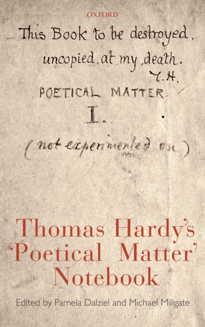 Thomas Hardy's 'poetical matter' notebook