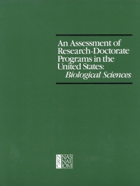 An Assessment of research-doctorate programs in the United States-biological sciences