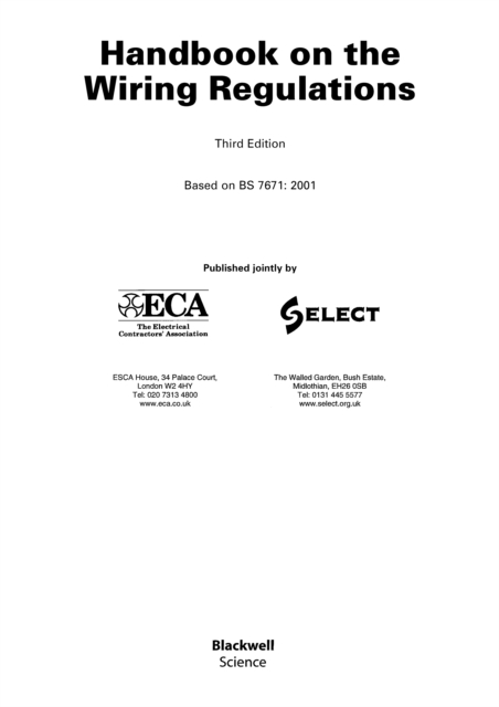 Handbook on the wiring regulations: based on BS 7671-2001