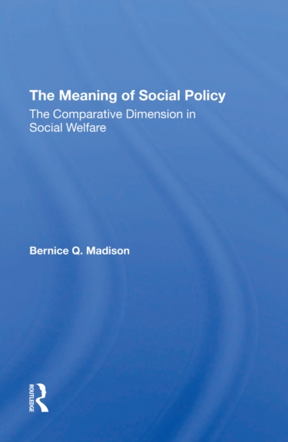The Meaning Of Social Policy