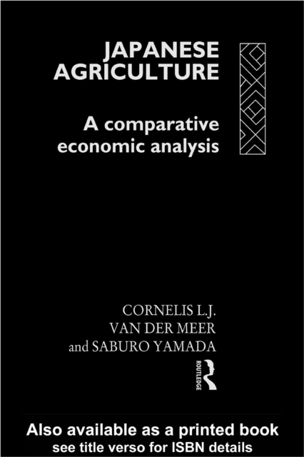 Japanese agriculture: a comparative economic analysis