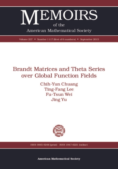 Brandt matrices and theta series over global function fields