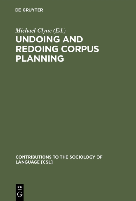 Undoing and redoing corpus planning