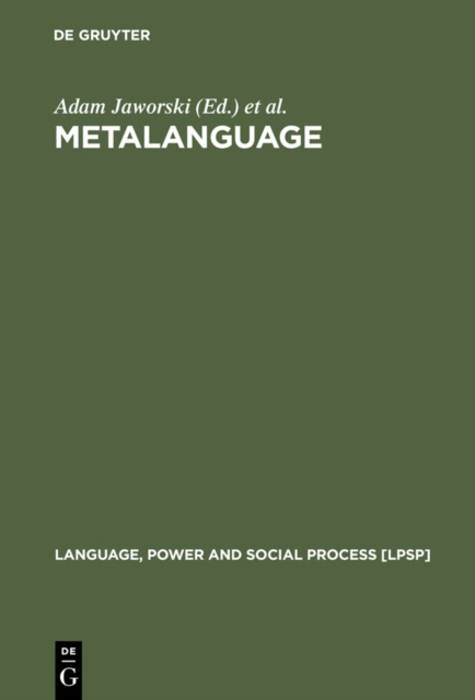 Metalanguage : social and ideological perspectives
