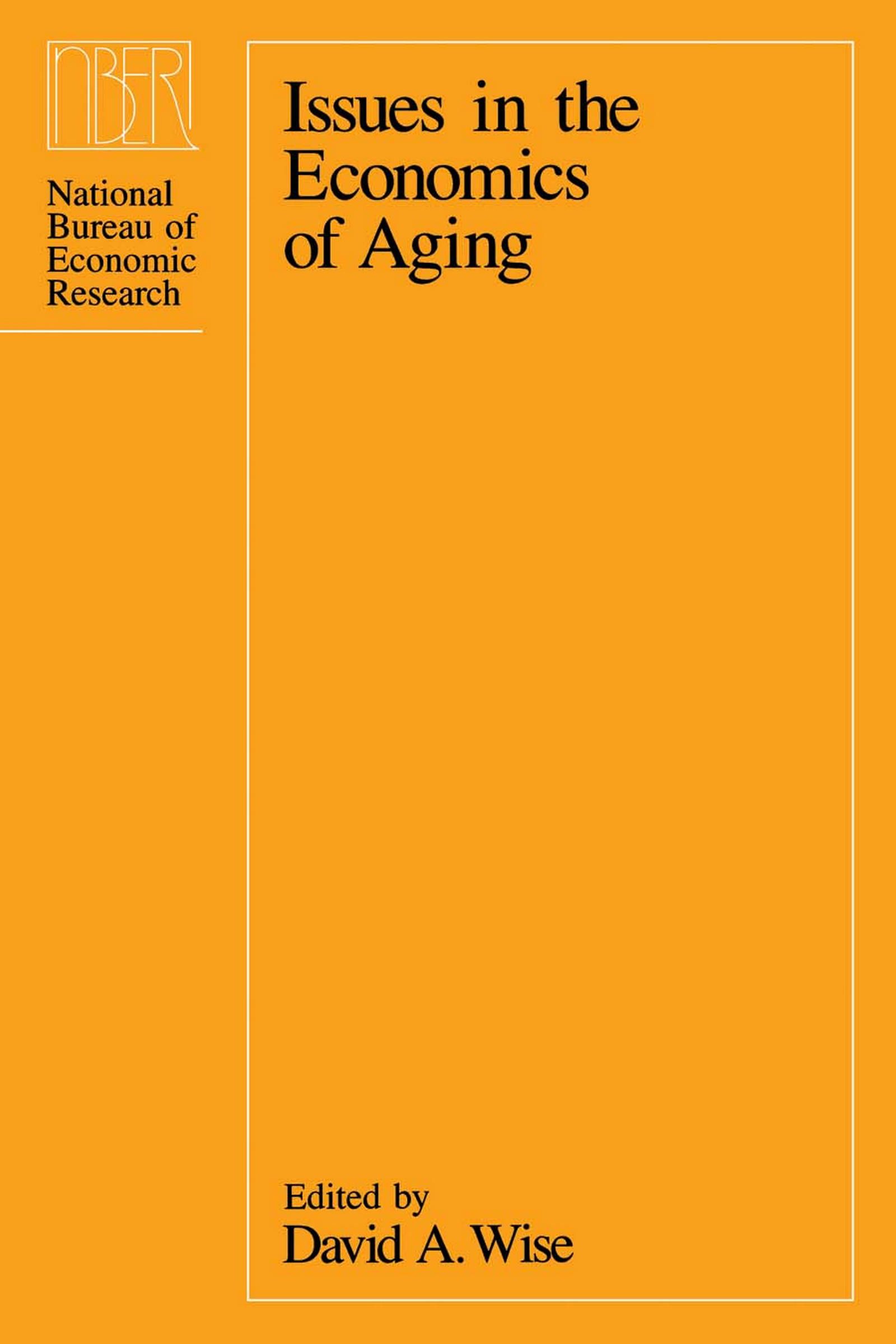 Issues in the Economics of Aging