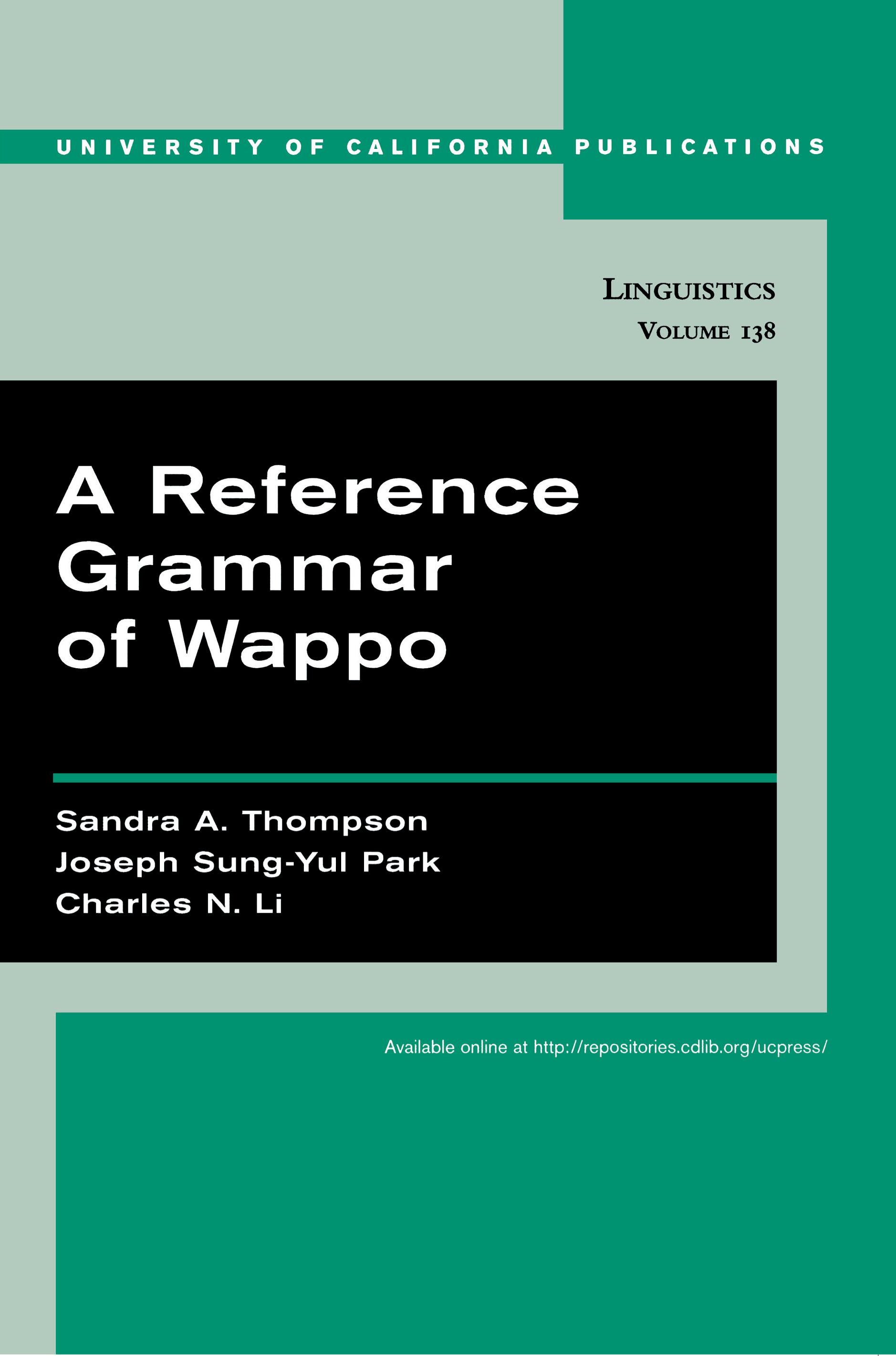 A Reference Grammar of Wappo