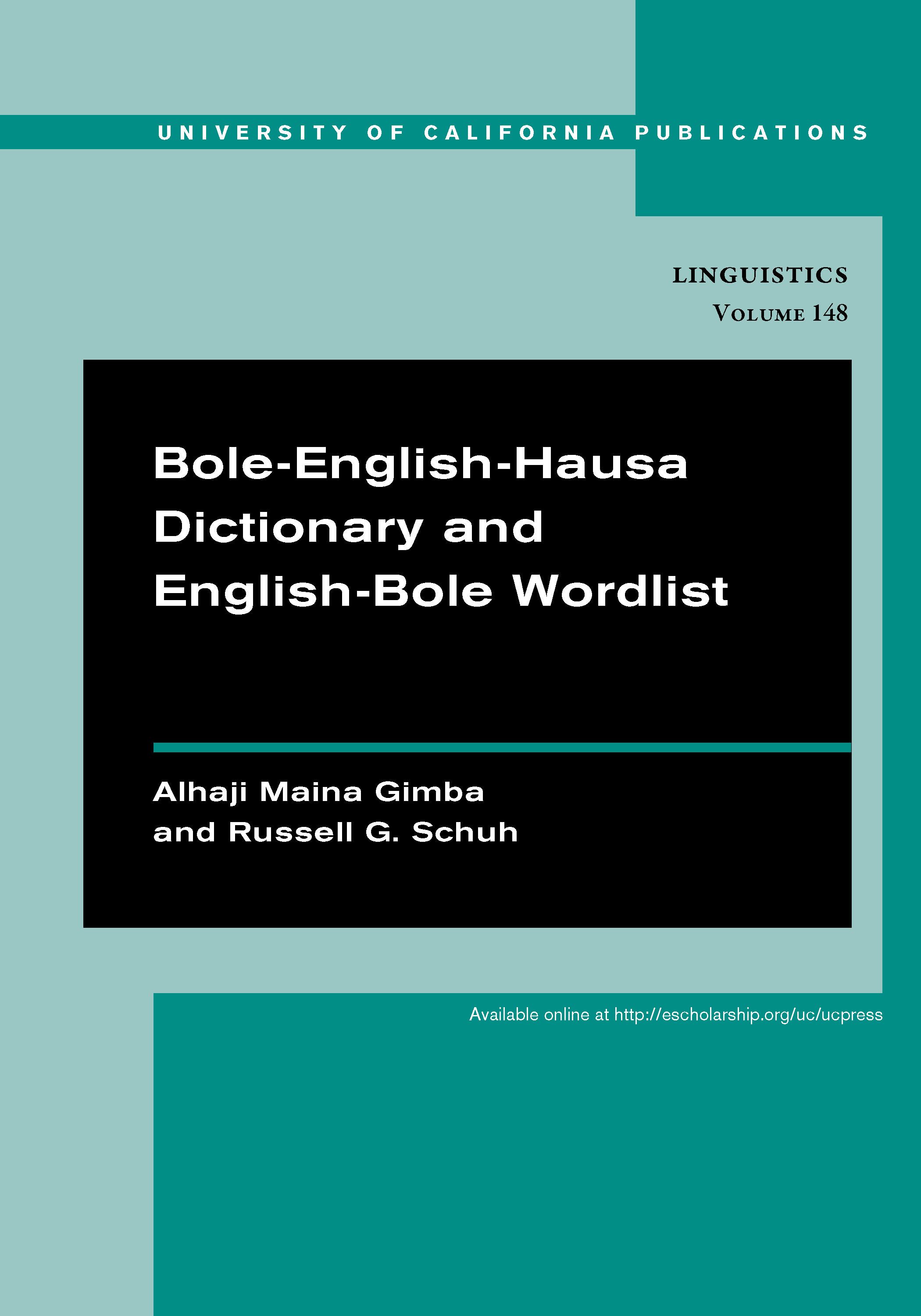 Bole-English-Hausa dictionary and English-Bole Wordlist