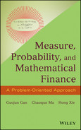 Measure, probability, and mathematical finance